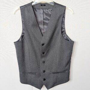 J. Ferrar Slim Fit Gray Adjustable Men's Vest